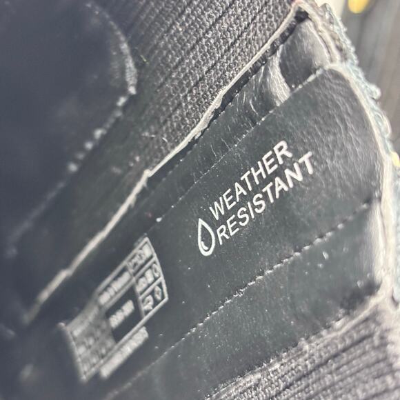 Vionic Suede Boot Size 8.5 Kaylee Side Knit Black Heeled Water Resistant - Picture 10 of 13